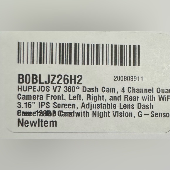 360° Dash Cam, 4 Channel Front and Rear Inside Dashcam, Car Camera FHD 1080Px4 - Picture 4 of 5